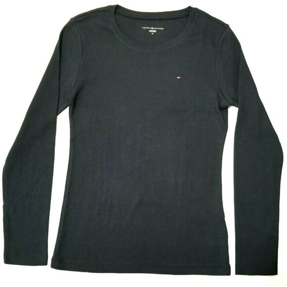 Tommy Hilfiger‎ Women's T-Shirt Long Sleeve Solid - Picture 1 of 3